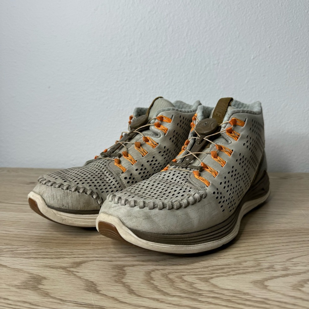 Nike Gray Brown Lunarlon Chenchukka Hybrid Sneaker Mens Size 10 2013